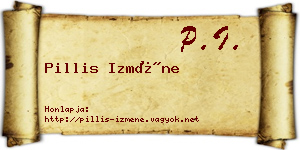 Pillis Izméne névjegykártya